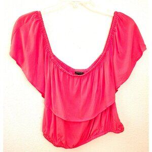 Torrid Pink Off The Shoulder Crop Top Size 3X NWT